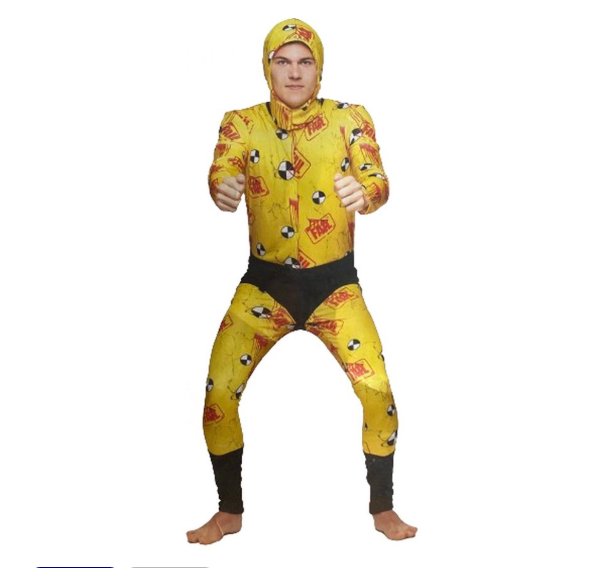 Crashed Test Dummy Carnaval 1-delig Pak + Muts: Een Komische Verkleed Sensatie voor Carnaval! Partymix
