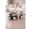 Looptrein Vintage Bruin/Wit – Loopauto 60 cm - Kinder Speelgoed