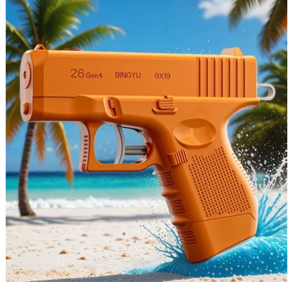 Prank Gun Waterpistool – Dubbelzijdige Grap Water Gun – Oranje