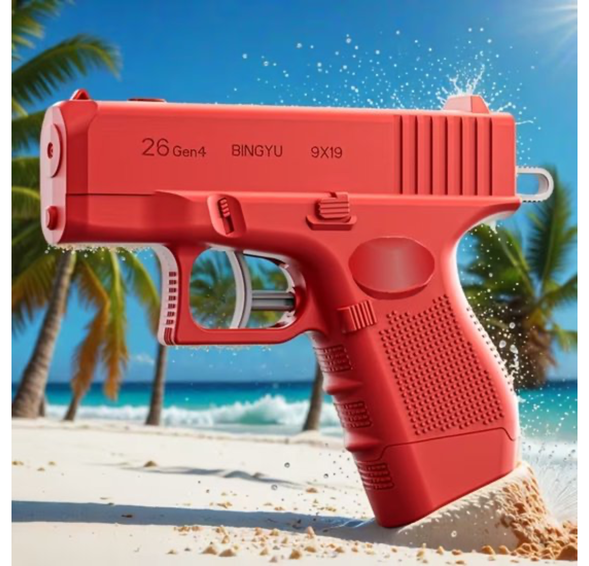 Prank Gun Waterpistool – Dubbelzijdige Grap Water Gun – Rood